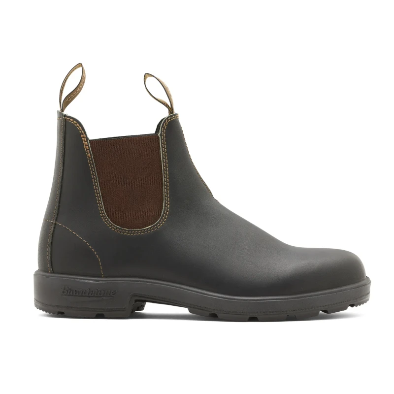 Image of Blundstone 500 Leather Unisex Chelsea Boots - Stout Brown - Size:UK 4