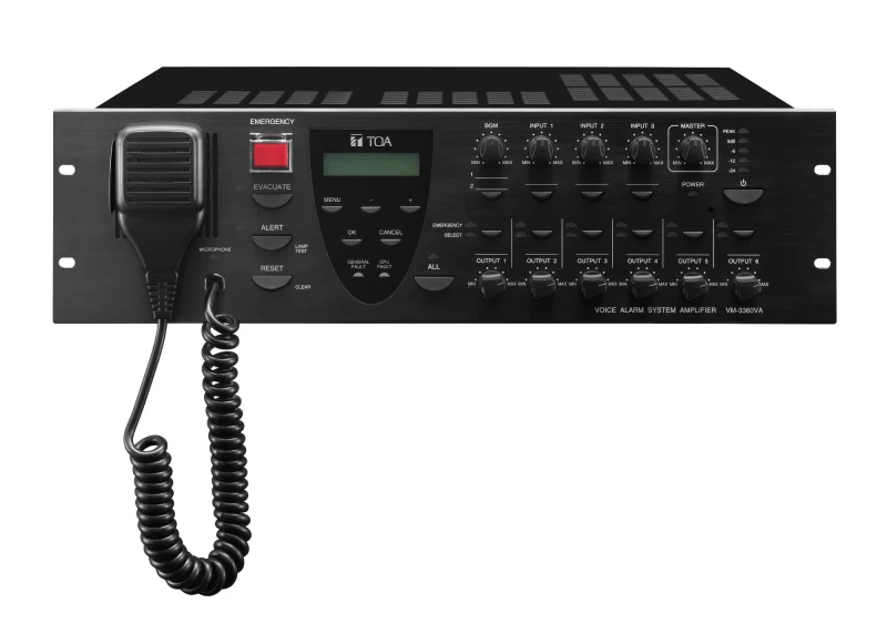 Image of TOA VM3360VA Alarm system amplifier 8.0 channels Black