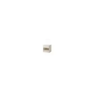 Image of TAD115 - Rio Costa Bedside Cabinet Bedroom Furniture Nightstand Table 1 Drawer White