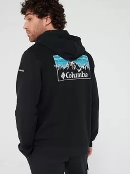 Image of Columbia Mens Trek Graphic Hoodie - Black Size L, Men