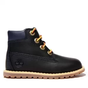 Image of Timberland Toddler Pokey Pine 6" Side-zip Boots In Navy Navy Kids, Size 11