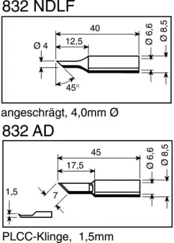 Image of Ersa 4mm Hoof Soldering Iron Tip for use with Power Tool