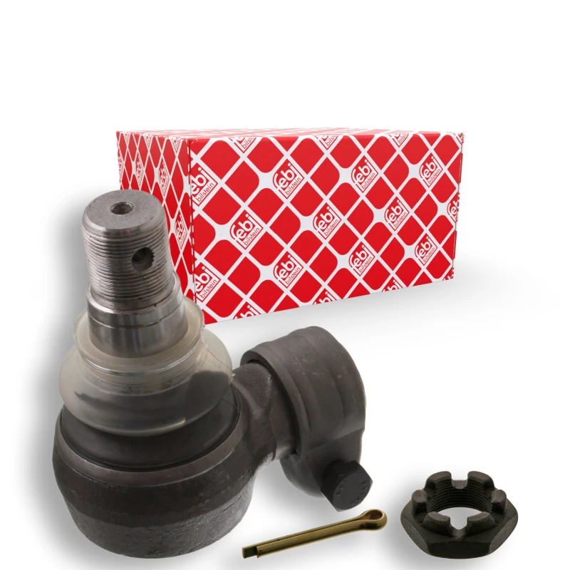 Image of FEBI BILSTEIN 39455 Track rod end Front Axle Right, with crown nut and split pin Tie Rod End (914)