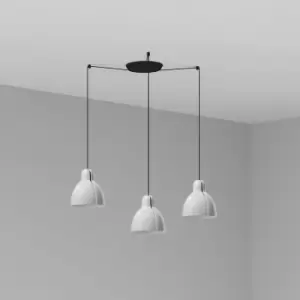 Image of Faro Venice 3 Light White Cluster Drop Pendant Lamp