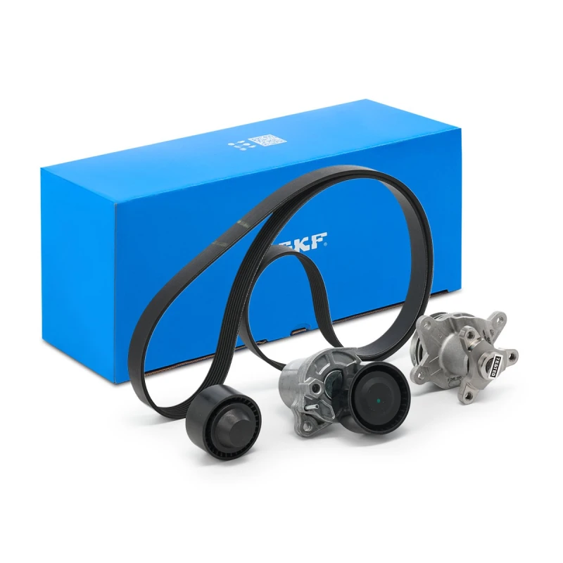 Image of SKF Water Pump + V-Ribbed Belt Kit SKF VKMC 36334