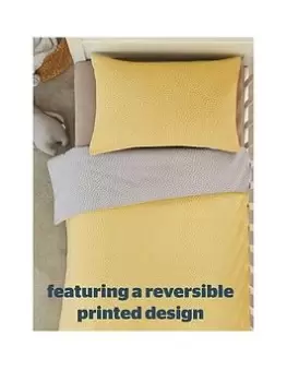 Image of Silentnight Safe Nights Smudge Duvet Cover Set, Cot Bed - Ochre, Ochre