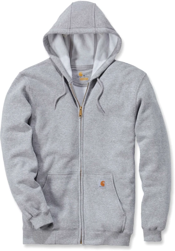 Image of Carhartt Midweight, zip hoodie , color: Light Grey , size: XS