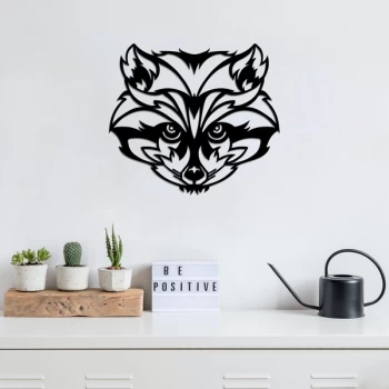 Image of Raccoon - Black Decorative Metal Wall Accessory