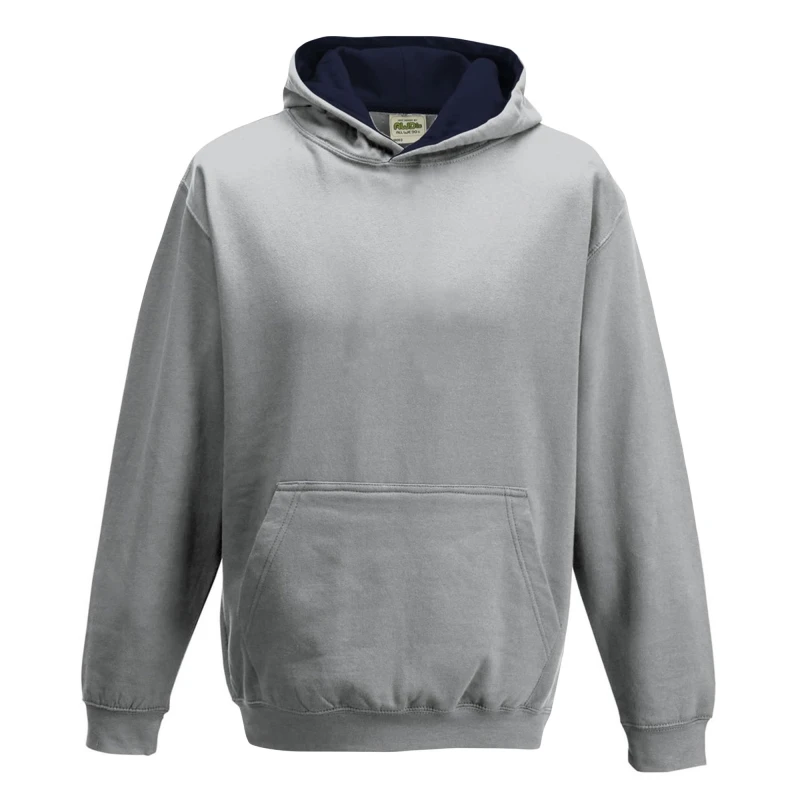 Image of AWDis Varsity Hoodie in Mid Grey Size: 12-13 Years Mid Grey Unisex 12-13 Years