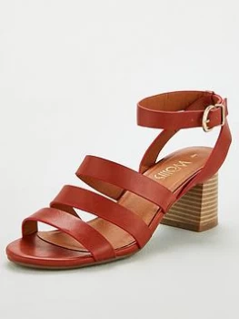 image of Wallis Strappy Block Heel Sandals - Tan, Size 6, Women