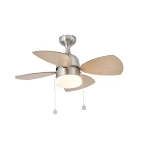 image of Mediterraneo Ceiling Fan 90cm Matt Nickel 4 Blades, E14