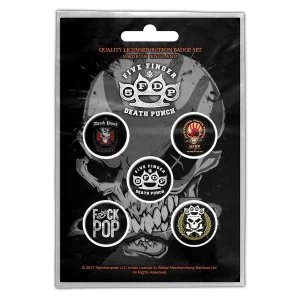Image of Five Finger Death Punch - Logos Button Badge Pack