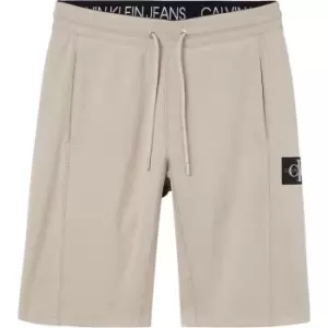 Image of Calvin Klein Jeans Mono Badge Waffle Shorts - Grey