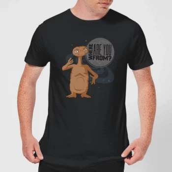 image of E.T. Where Are You From T-Shirt - 3XL - Black