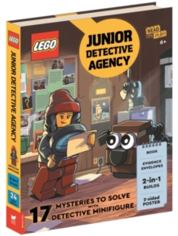 Image of LEGO Books: Junior Detective Agency (with detective minifigure, dog mini-build, 2-sided poster, play scene, evidence envelopes and LEGO elements) Nove