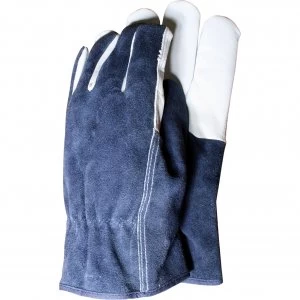 Image of Town and Country Premium Leather and Suede Mens Gloves L