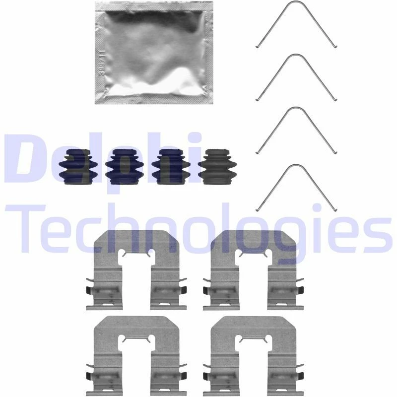 Image of DELPHI Brake pad fitting kit DELPHI LX0716