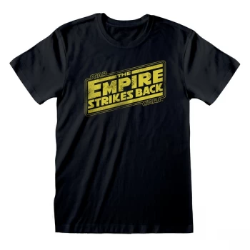 image of Star Wars - ESB Logo Unisex Large T-Shirt - Black