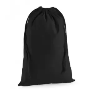 image of Westford Mill - Premium Cotton Stuff Bag (L) (Black)