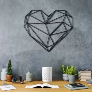 Image of Heart Black Decorative Metal Wall Accessory