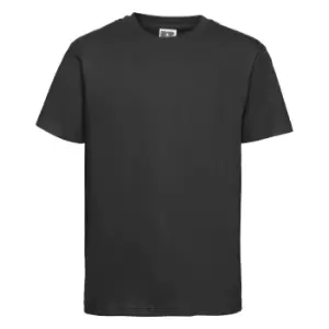Image of Russell Childrens/Kids Slim Short Sleeve T-Shirt (3-4 Years) (Black)