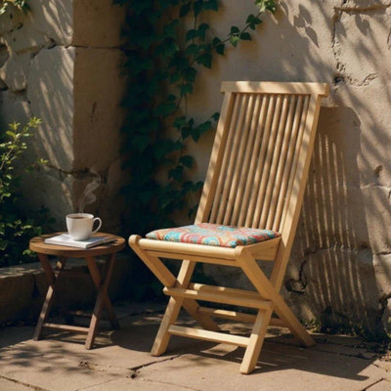 Image of Minster Garden Folding Chair - L63 X W45 X H89cm - Teak