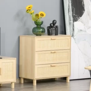 Image of HOMCOM 3 Drawer Storage Unit Cupboard Wooden Freestanding Storage Cabinets