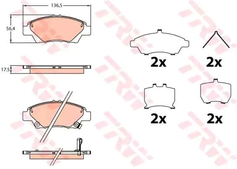 Image of Brake pad set TRW GDB3643