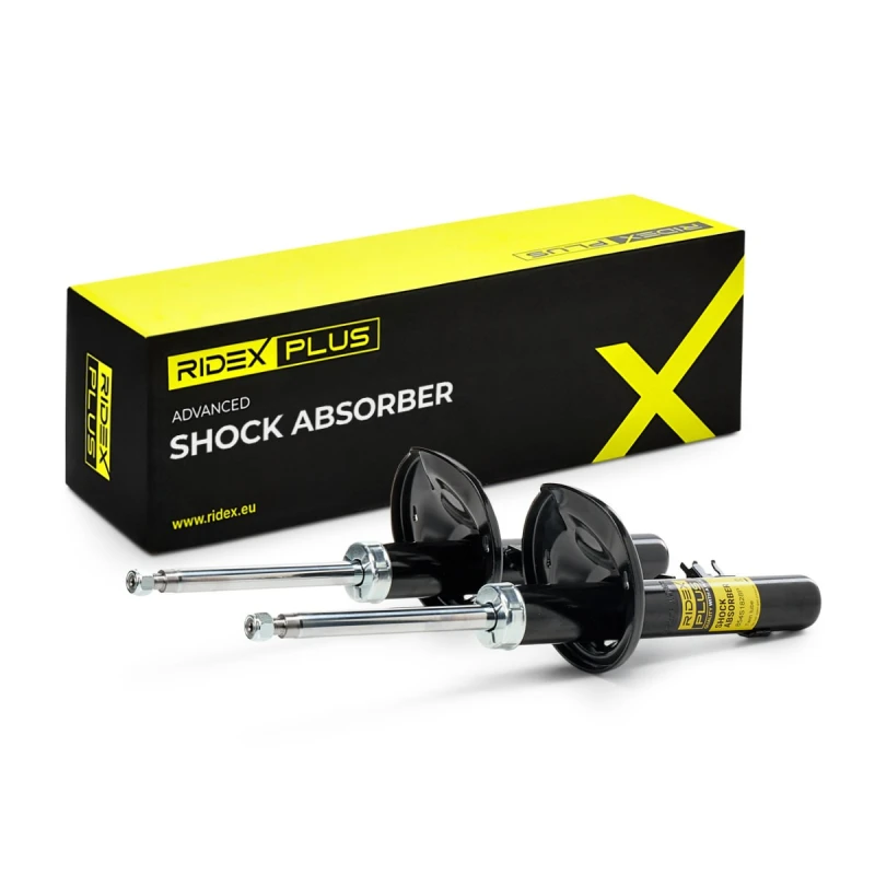 Image of RIDEX PLUS 854S2007P Shock absorber Front Axle Left, Gas Pressure, Twin-Tube, Suspension Strut, Top pin Shock Absorber (854)