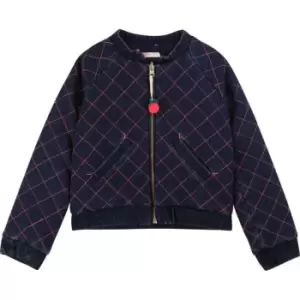 image of Billieblush Girls Blue bomber jacket - Blue