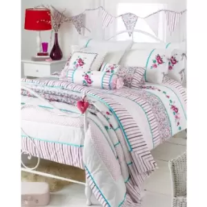 image of Riva Home - Appleby Bedspread (240x260cm) (Kingfisher/Pink) - Kingfisher/Pink