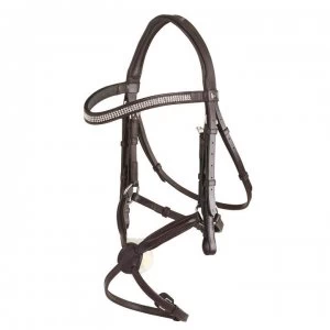 Image of GFS Monarch Crystal Grackle Bridle - Havana