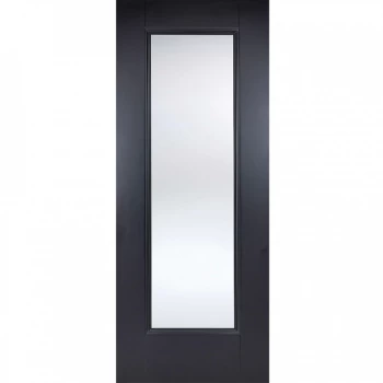 Image of LPD Eindhoven Black Primed Glazed Internal Door - 1981mm x 686mm (78 inch x 27 inch)