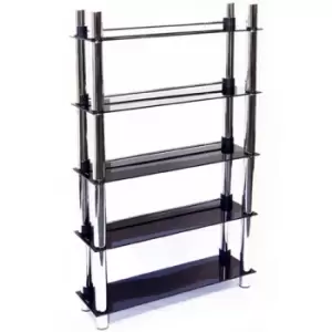 Image of Techstyle Matrix 5 Tier 165 DVD Bluray / 250 Cd / Media Storage Shelves Black