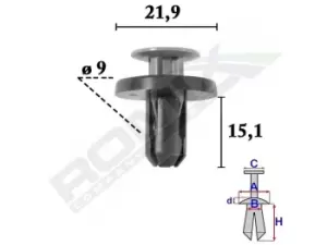 Image of ROMIX Clip, trim-/protection strip TOYOTA,LEXUS C70622 9046709227,9046709227