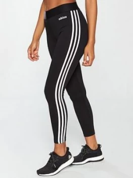 adidas Essentials 3 Stripe Tight - Black, Size 2XL, Women