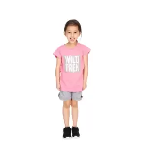 Image of Trespass Childrens Girls Arriia Short Sleeve T-Shirt (11-12 Years) (Flamingo)
