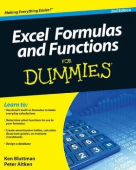 Image of Excel Formulas and Functions for Dummies by Ken Bluttman Paperback