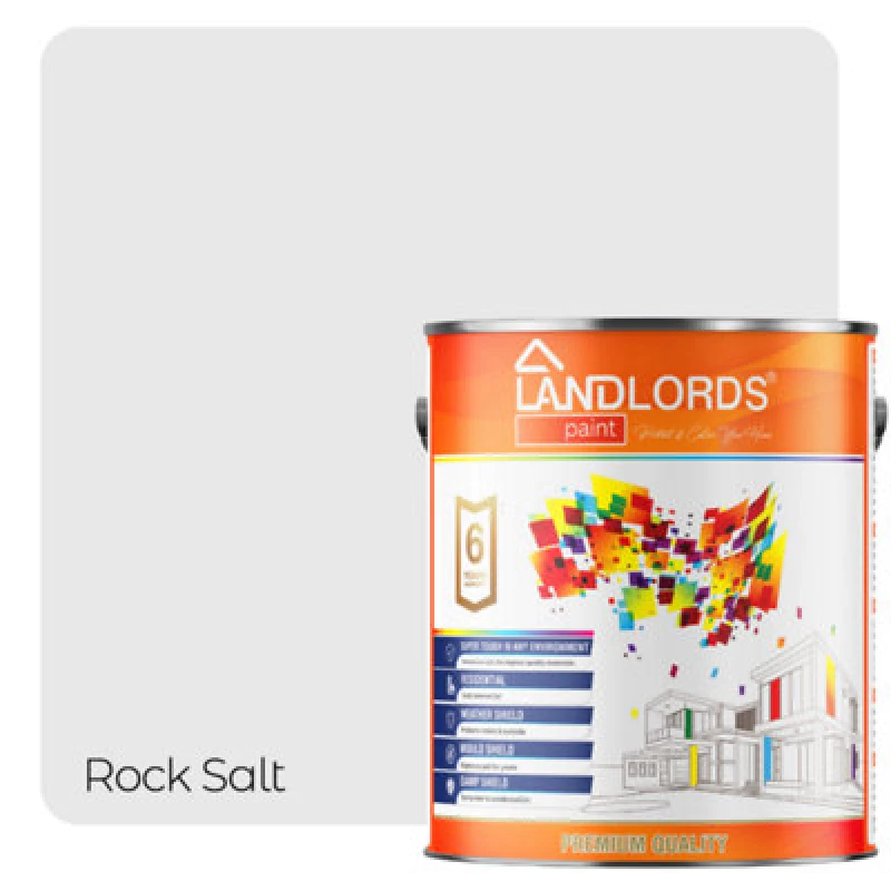 Image of Landlords Paint - Shed & Fence Paint - Best Durable Outdoor Wood Protection - Rock Salt - 1L