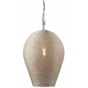 Image of Ceiling Pendant Light - Polished Nickel Plate - 10W LED E27 - Dimmable - e10700