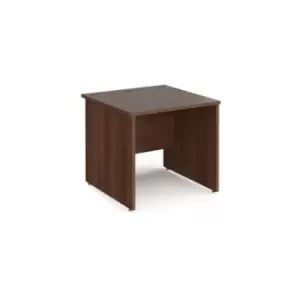 image of Office Desk Rectangular Desk 800mm Panel End Leg Walnut Tops 800mm Depth Maestro 25