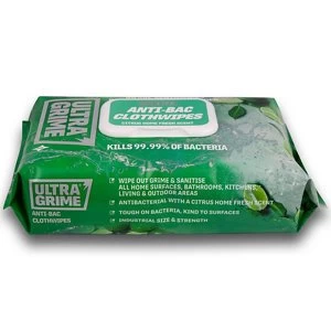 image of Ultragrime Life Citrus Antibacterial wipes Pack of 1