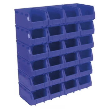 image of Plastic Storage Bin 150 X 240 X 130MM - Blue Pack of 24