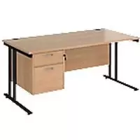 Image of Dams International Desk MC16P2KB 1,600 x 800 x 725 x 800 - 990 mm