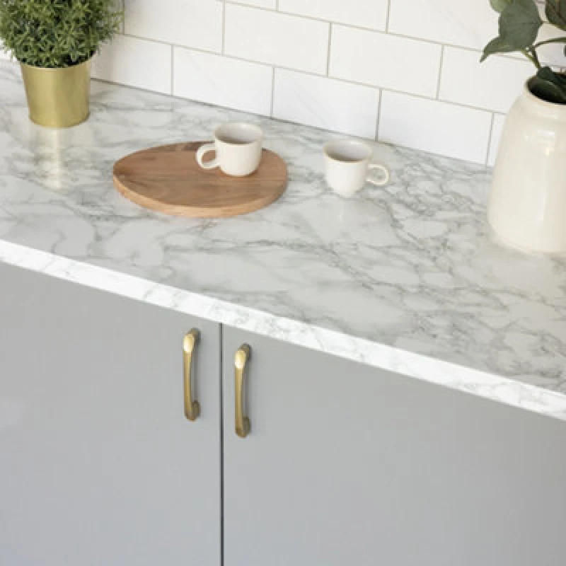 Image of D-C-Fix Marble Grey Self Adhesive Vinyl Wrap Film For Kitchen Worktops And Furniture 2M(L) 67.5Cm(W)