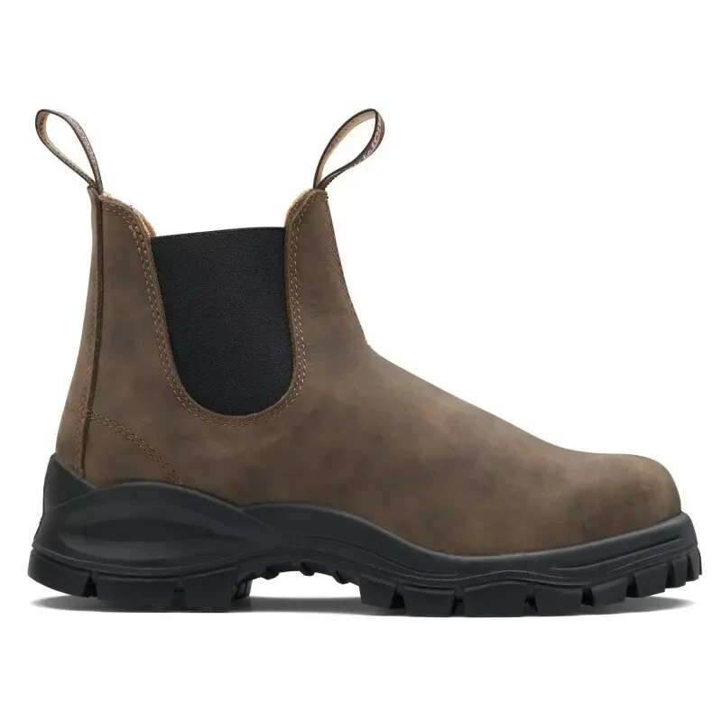 Image of Blundstone 2239 Nubuck Unisex Ankle Boots - Rustic Brown - Size:UK 8.5