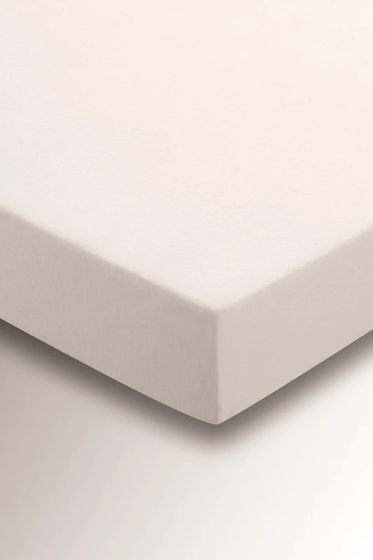 Image of Helena Springfield Helena Springfield 'Hs Brushed Cotton' Fitted Sheet in Off White Size: Double Fitted Off White Double Fitted Unisex 5016709683081