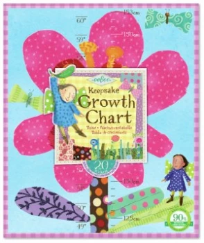 Image of eeBoo Hot Pink Flower Growth Charts.
