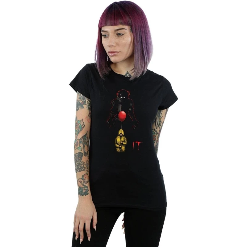 Image of IT IT Men Pennywise Shadow T-Shirt in Black Size: Small Black S Male 5059958523784
