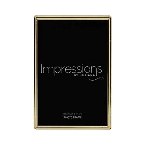 Image of 6" x 8" - Impressions Brass Plated Thin Photo Frame